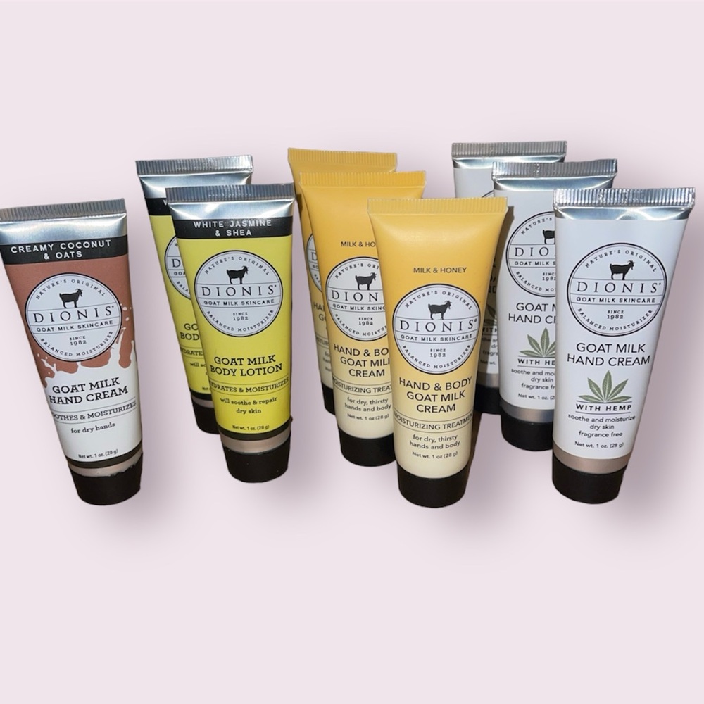 🔅 Dionis Goat Milk Hand Cream Bundle 4 fragrances, 9 1 oz tubes